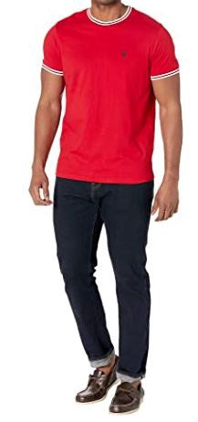 US POLO ASSN. Men T-SHIRT Us Polo Round Neck Red