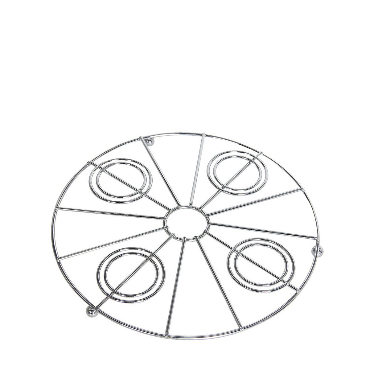 JESSAR Metal Pot Holder 6-00436 Chrome Circle