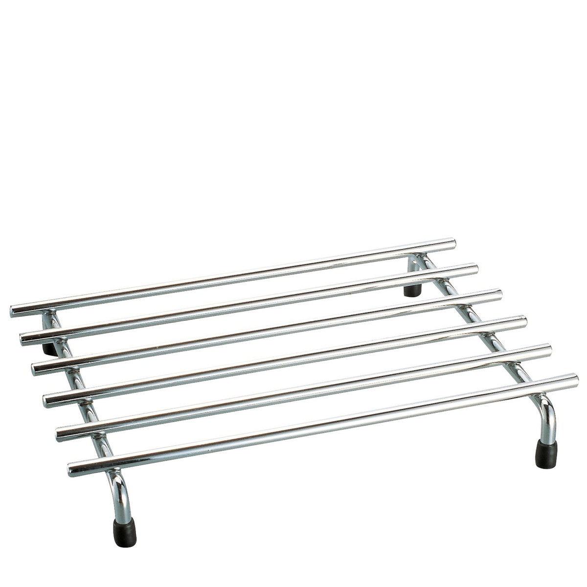 JESSAR Metal Pot Holder Trivet 6-00802 Chrome Rectangle