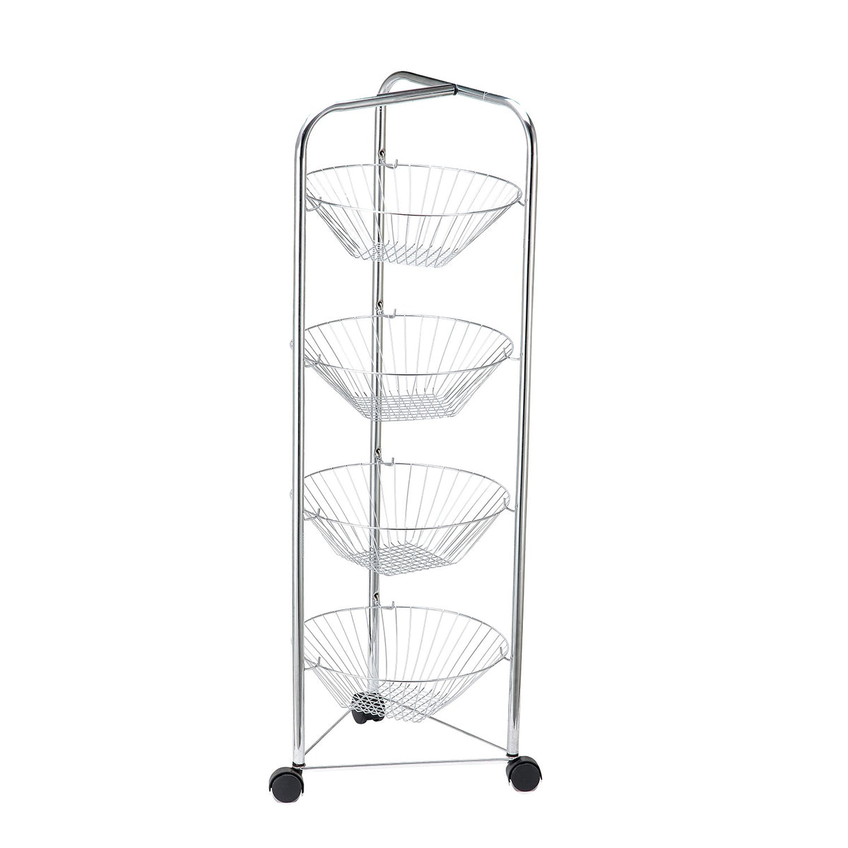 JESSAR Fruit Basket 4 Tier 6-00845 Metal with Wheel Limpus