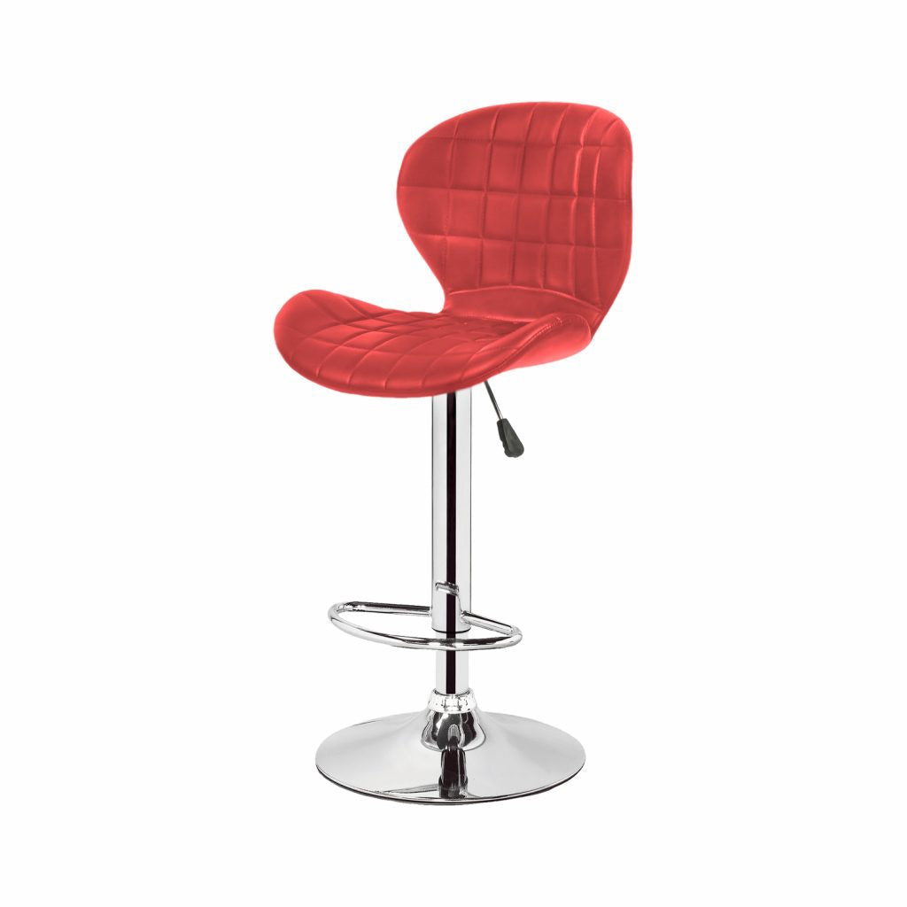 JESSAR Bar Stool 6-01506 Adjustable Height Swivel “Upper” Red