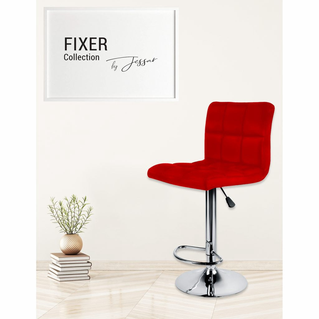 JESSAR Bar Stool 6-01515 Adjustable Height & Swivel “Fixer” Rouge Red