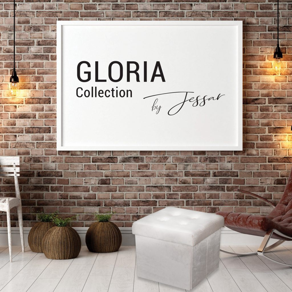 JESSAR Ottoman Cube Storage 6-01519 ?Gloria? BEIGE-VELVET 38 X 38 X 38 CM