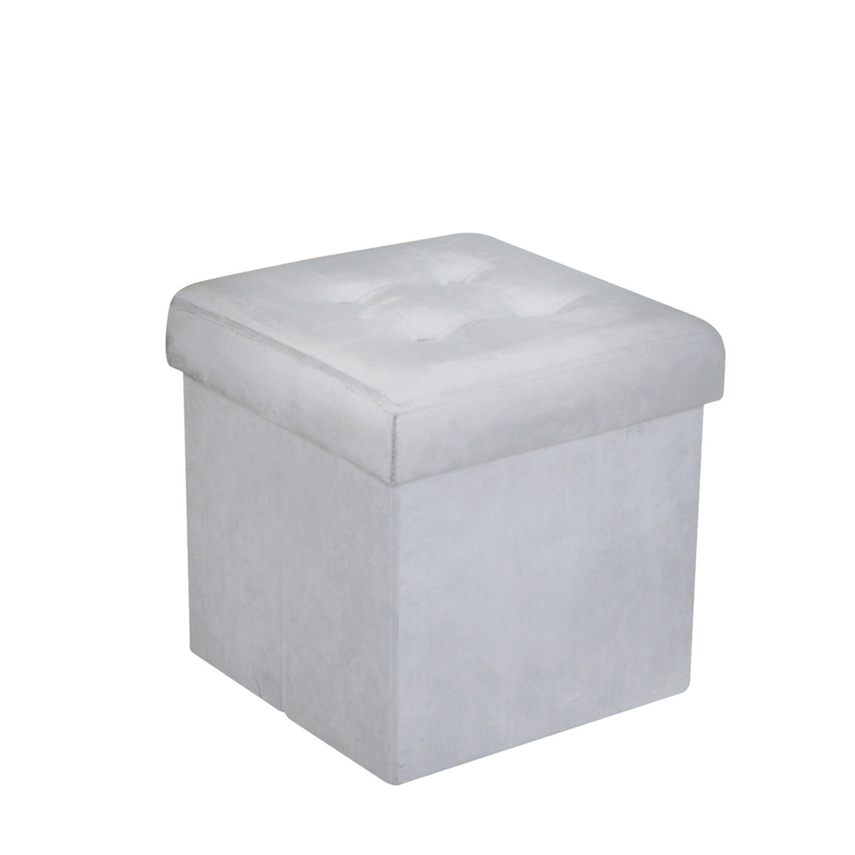 JESSAR Ottoman Cube Storage 6-01520 ?Gloria? GRAY-VELVET 38 X 38 X 38 CM