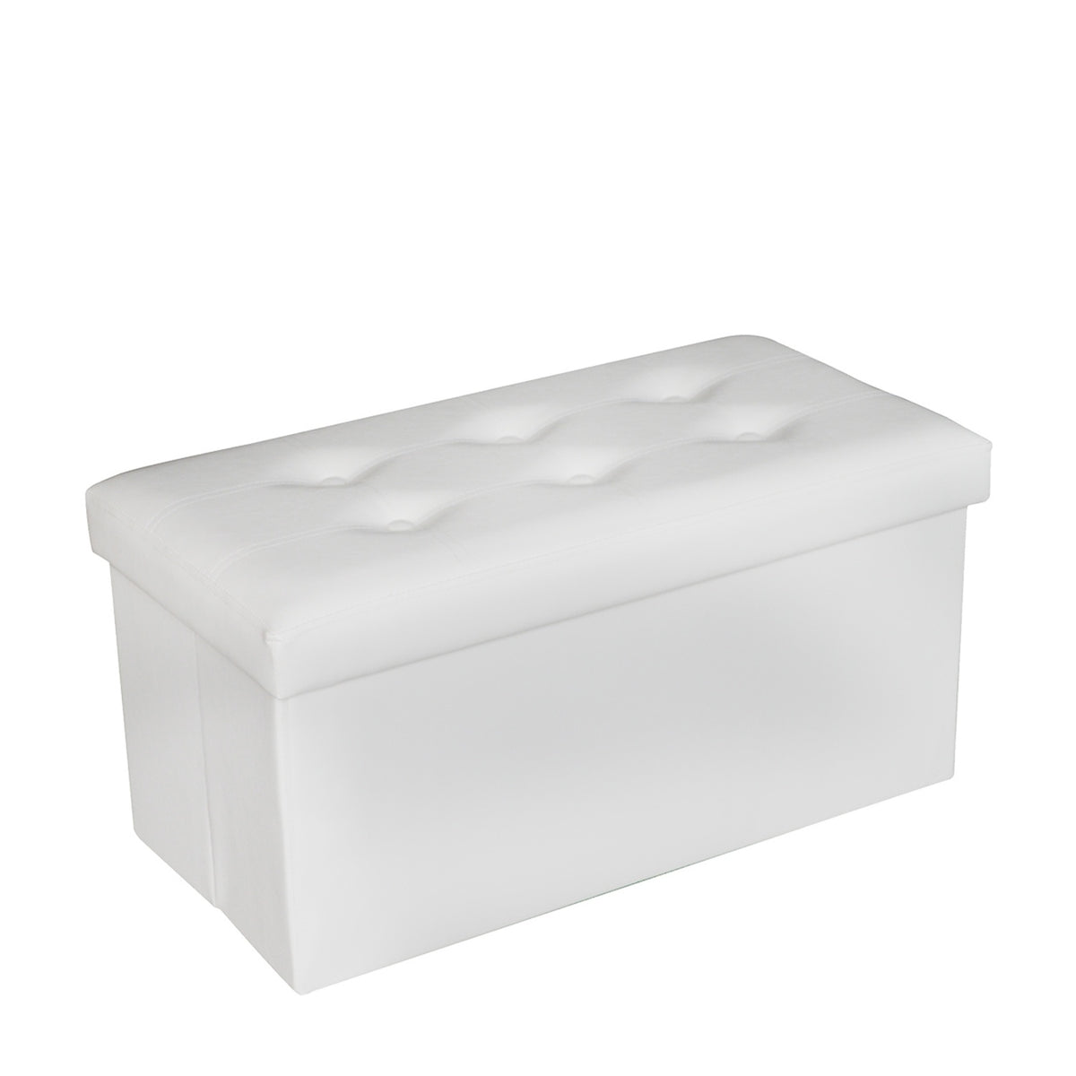 JESSAR Ottoman Rectangular Storage 6-01522 “Acadia” White 76.5 X 38 X 38 CM