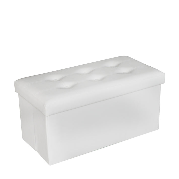 JESSAR Ottoman Rectangular Storage 6-01522 “Acadia” White 76.5 X 38 X 38 CM