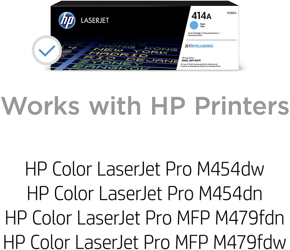 HP Computer Printer Toner 414A Cyan W2020A