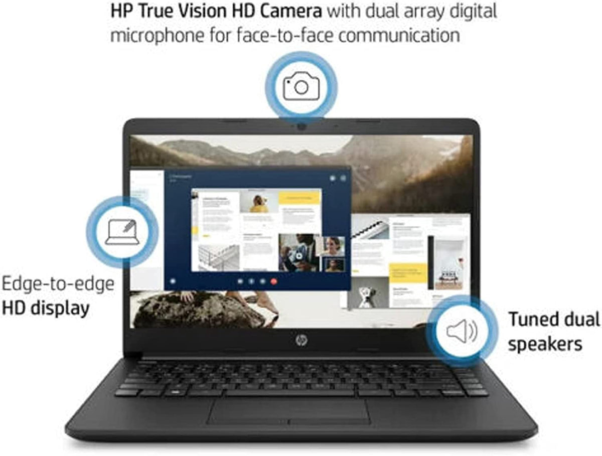 HP Laptop 14-CF2121WM Jet Black Windows 11 14"