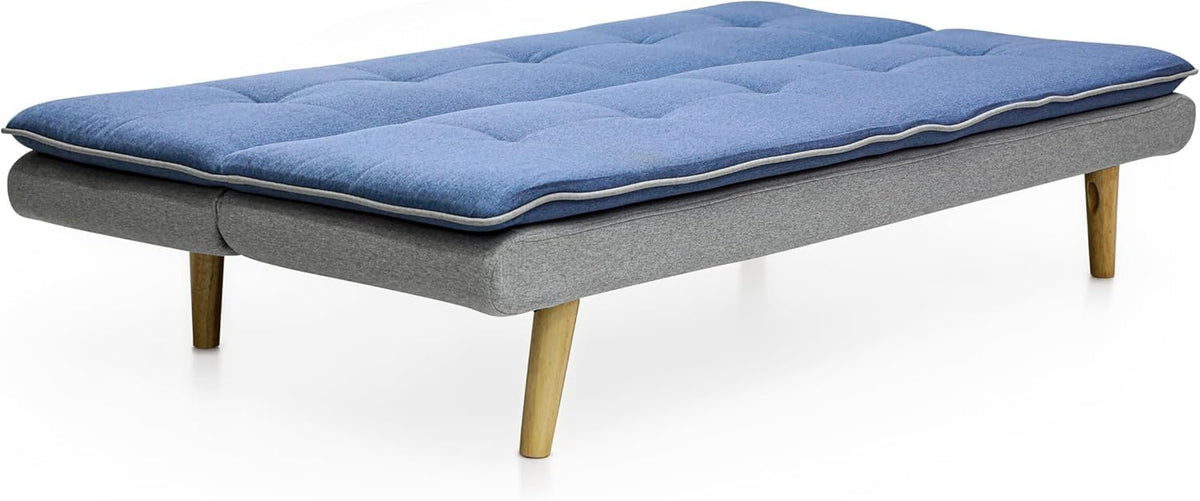 Sofa Bed XL-1550-1 Blue Futon 3-SEATER