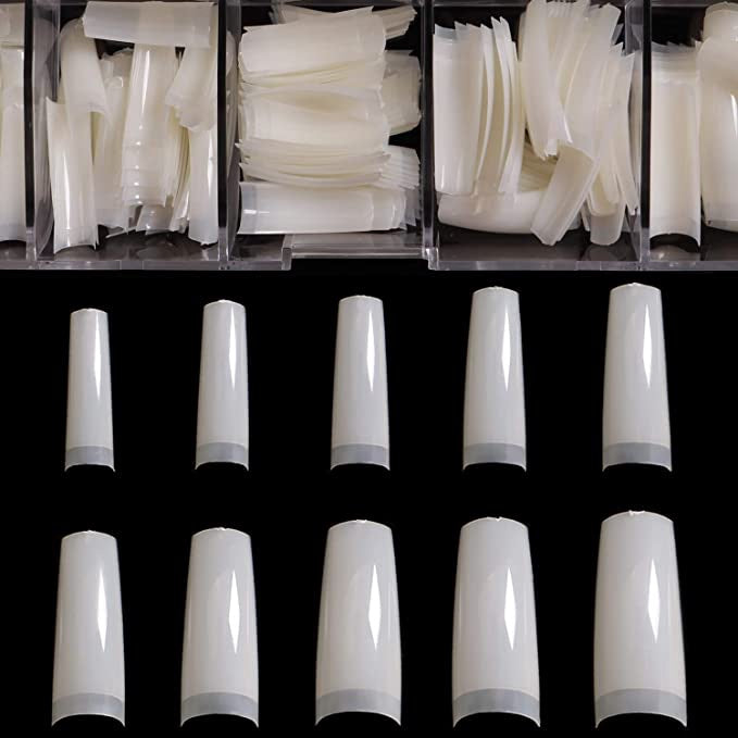 Nail Acrylic Bta Artbox 500PCS Coffin Natural