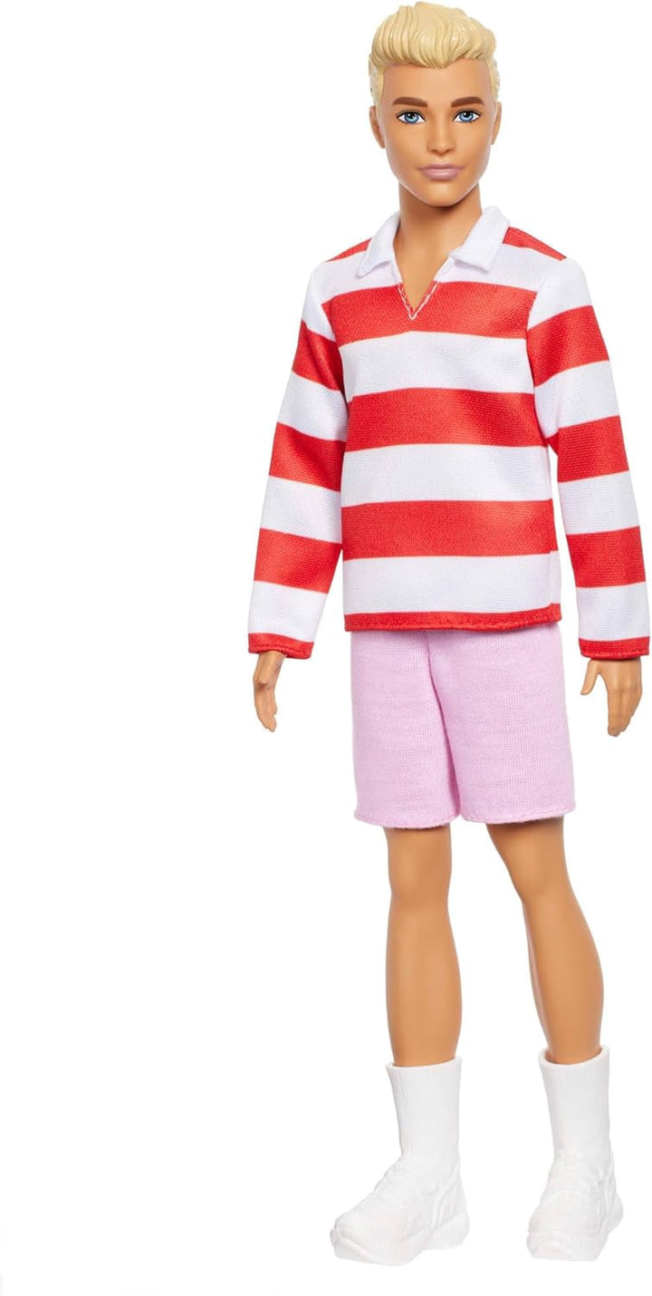 BARBIE Toy Doll Fashionistas Ken Stripe Polo