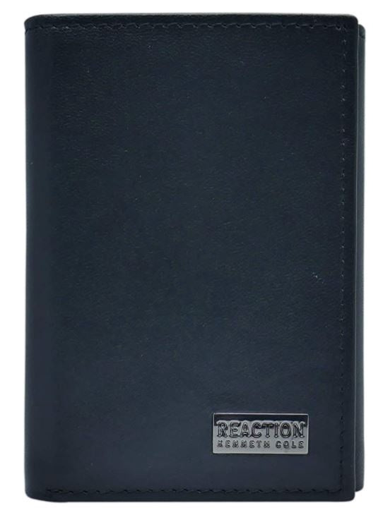 KENNETH COLE Wallet Men Reaction Rfid Genuine Leather Slim Trifold IN Gift Box