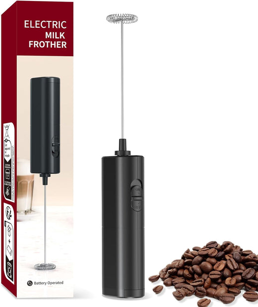 Milk Frother Handheld Mini Whisk Black