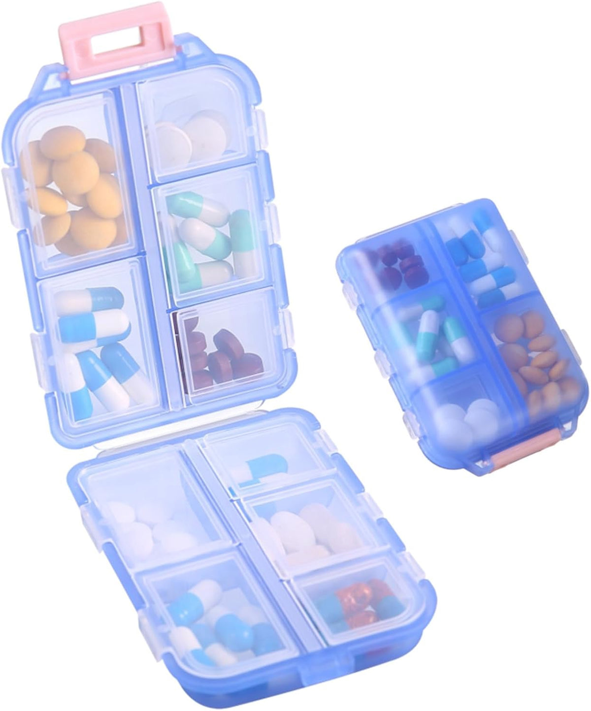 Travel Pill Organizer Box Blue