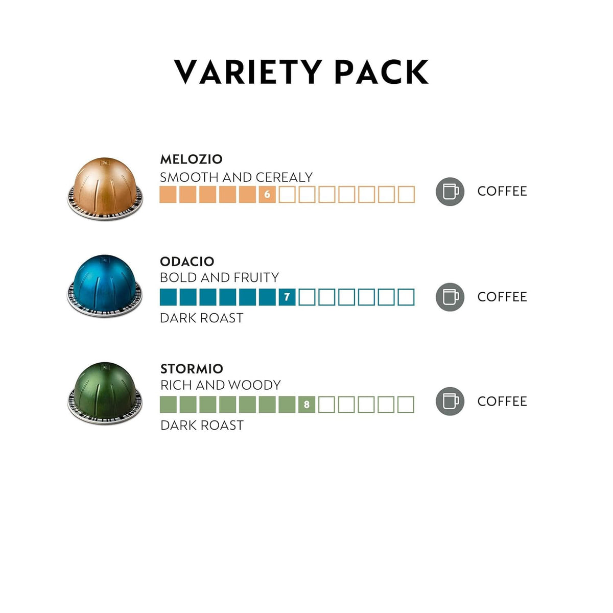 NESPRESSO BREVILLE Coffee Capsules Nespresso Vertuo Variety Pack 30COUNT