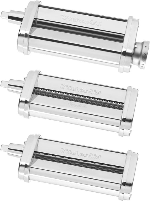KITCHENAID 3-PIECE Pasta Roller & Cutter Attachment Ksmpra Stainless Steel