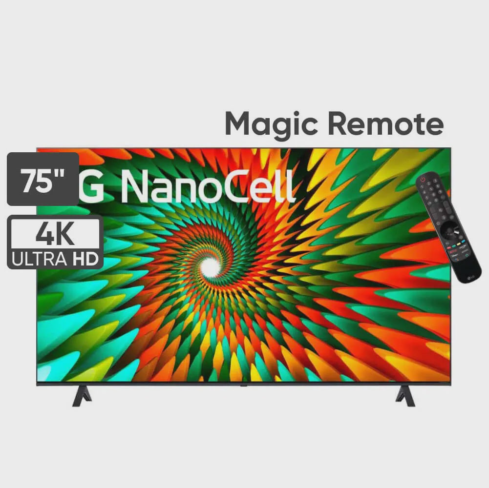 LG Television 75" 75NANO77SRA Nanocell 4K Smart TV 2023