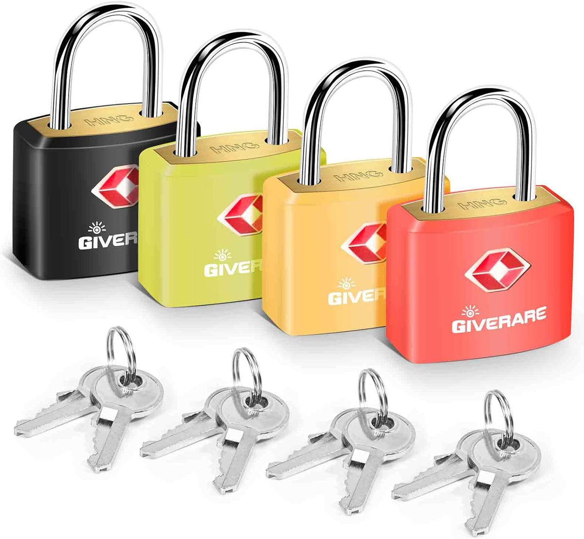 Travel Lock 4PC Set Luggage Multicolor
