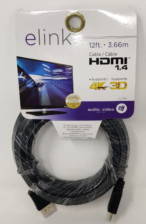 ELINK Lead Hdmi - Hdmi 12' 3.66M 1.4 CV-194 4K 3D