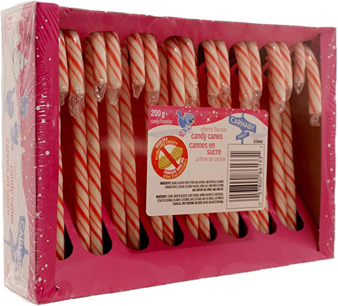 Carnaby Candy Canes Cherry Flavour 16PCS Pack 200G