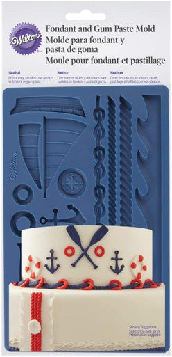 WILTON Baking Fondant and Gum Paste Silicone Mold Nautical 409-7726