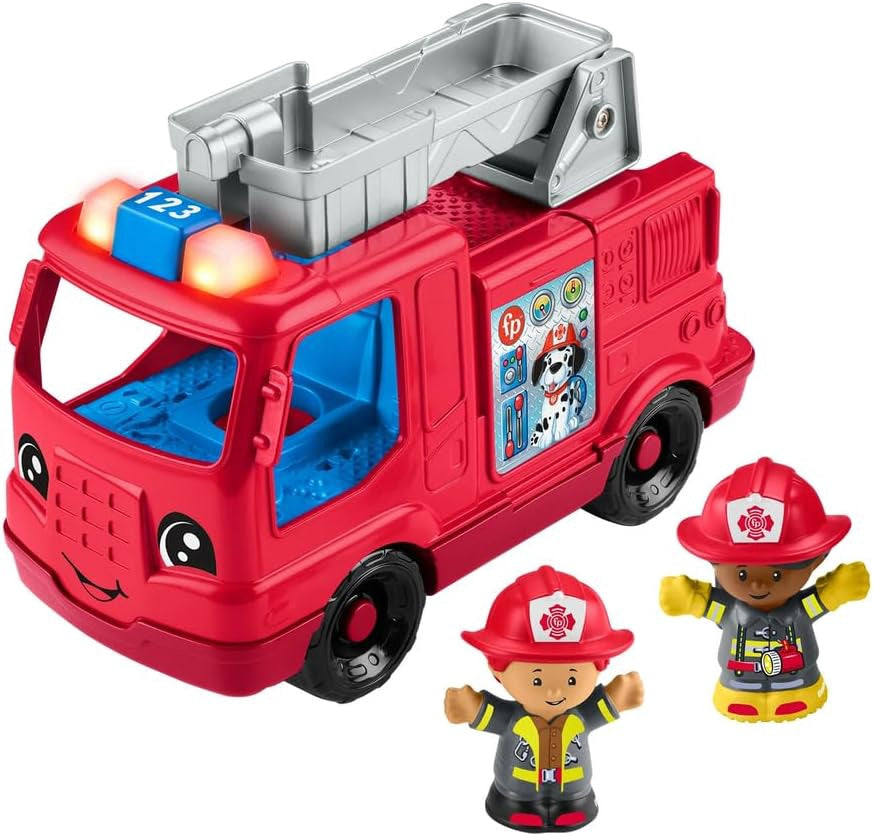 FISHER-PRICE Toy Little People Fire Truck Musical PUSH-ALONG