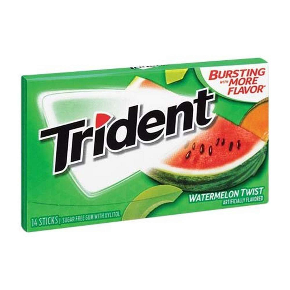 TRIDENT Watermelon Twist Flavor Gum Sugar Free 14-PIECES