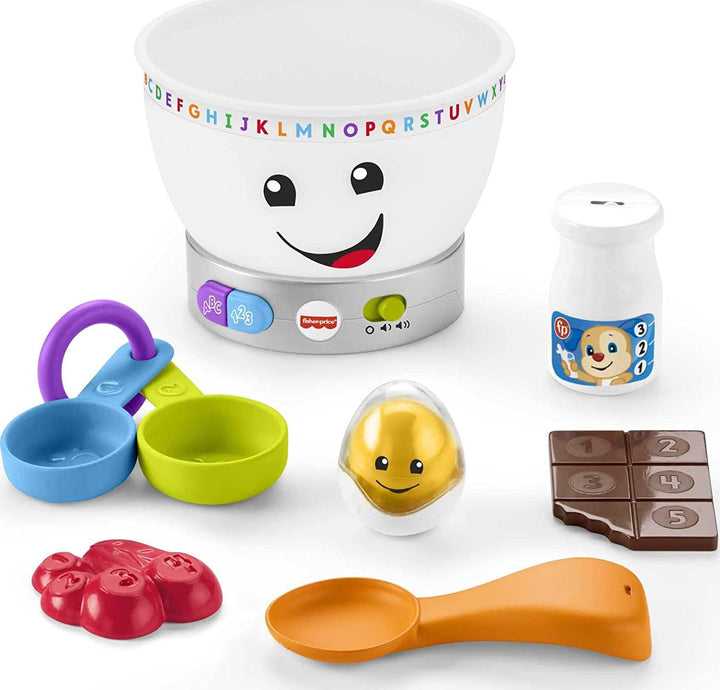 FISHER-PRICE Toy Mixing Bowl W/ Pretend Food, Lights & Music