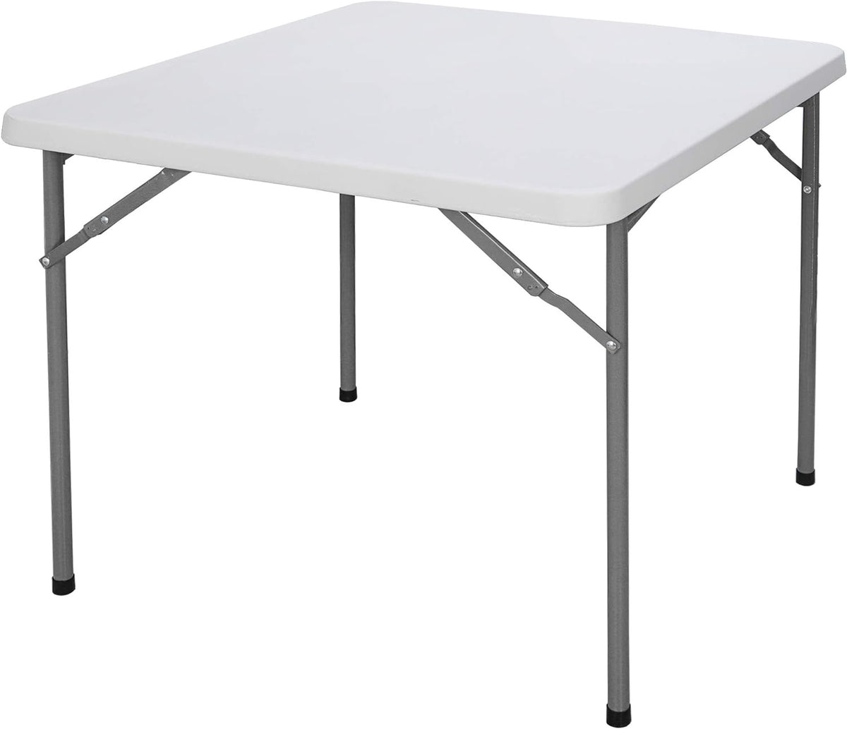 Table Folding Plastic White Y39 ZDZ-816 3FT Straight Square 33.5" X 33.5" X 27.5"