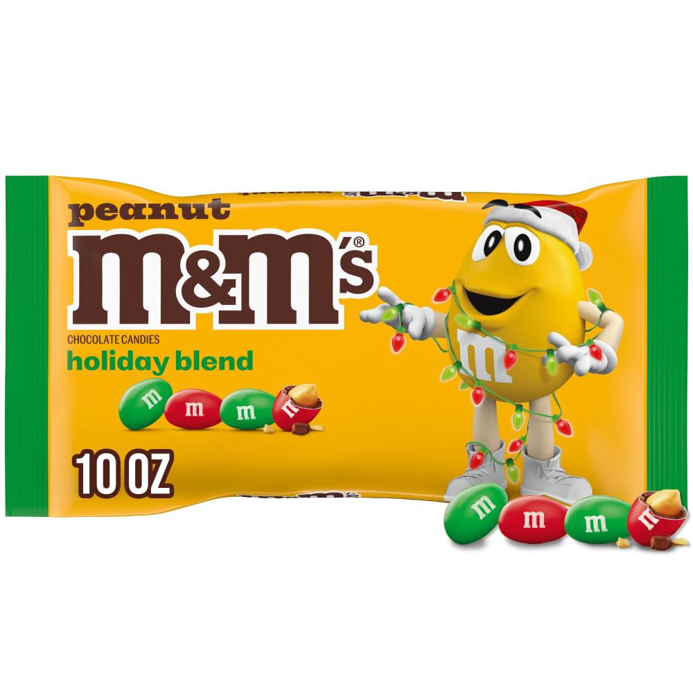 M&M Peanut Chocolate Candies Holiday Blend 10OZ 283.5G