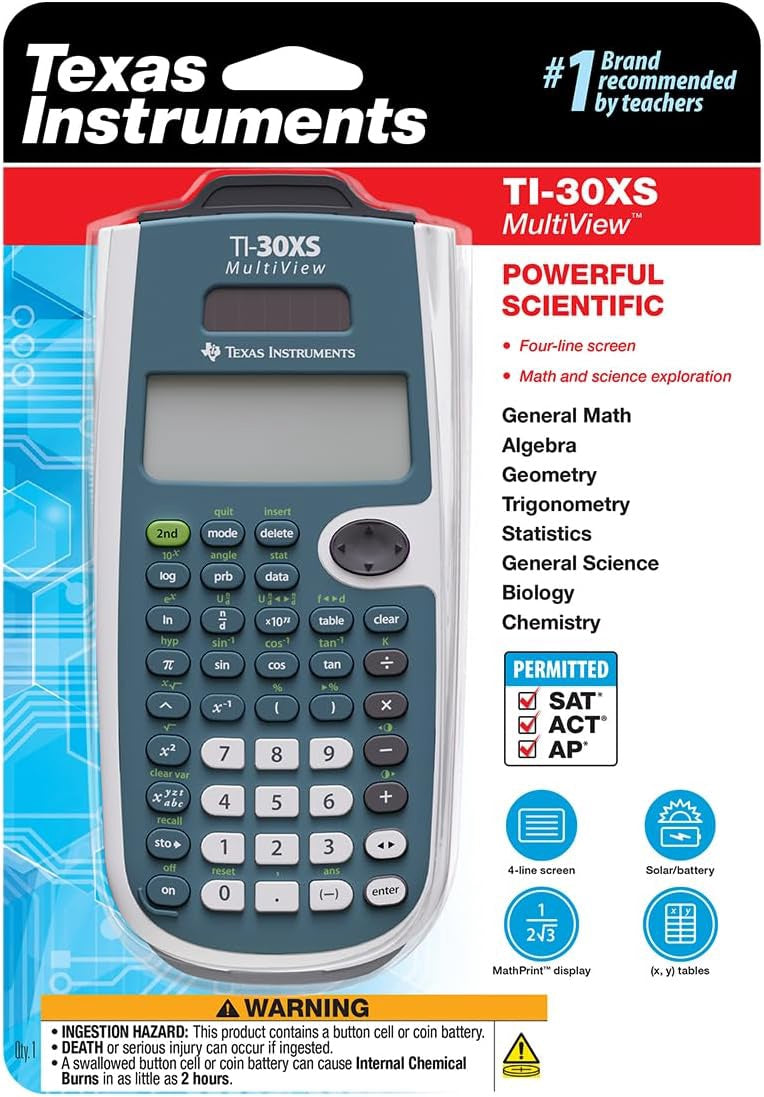 TEXAS INSTRUMENTS Calculator Scientific TI-30XS Multiview