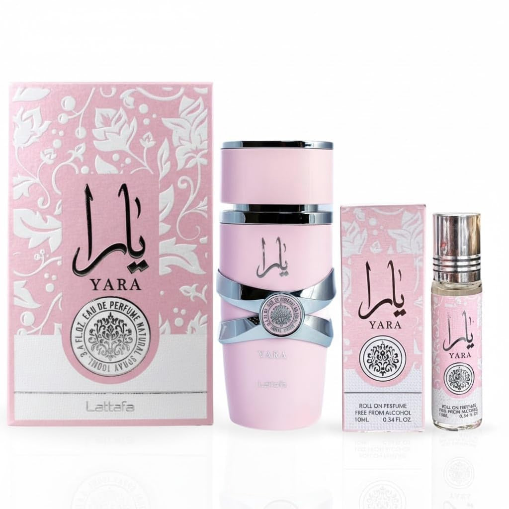 LATTAFA Fragrance Yara 2PC Set Eau De Parfum 3.4OZ & Oil