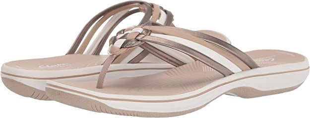 CLARKS Footwear Women Breeze Coral FLIP-FLOP Metallic