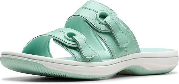 CLARKS Footwear Breeze Maye Slide Sandal Turquoise
