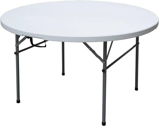 Table Folding Plastic White AC-ZY122 4FT 2 Half Round 48" X 29"