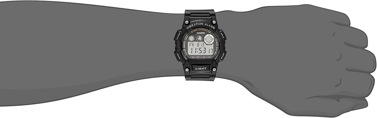 CASIO Watch Men's Super Illuminator Black W735H-1AVCF