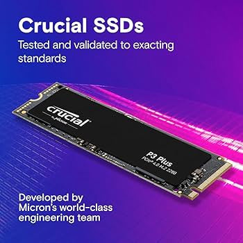 CRUCIAL Computer Hard Drive Ssd M.2 2280 500GB P3 Plus Pcie 4.0 Nvme CT500P3PSSD8