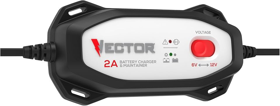 VECTOR Battery Charger VECBC2 2A 6V 12V Maintainer