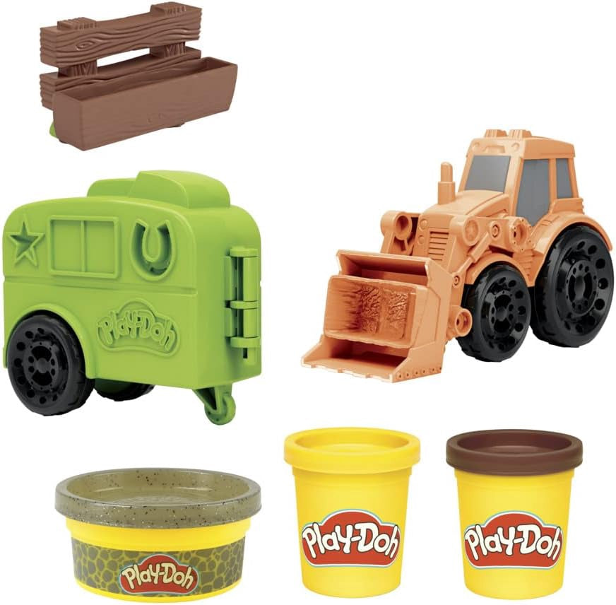 PLAY-DOH Toy Wheels Farm Tractor & Truck