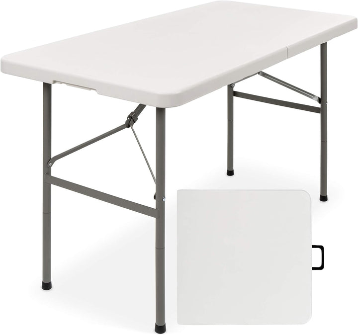 Table Folding Plastic White AC-Z120A 4FT 2 Half Rectangle 48" X 23.6" X 29"