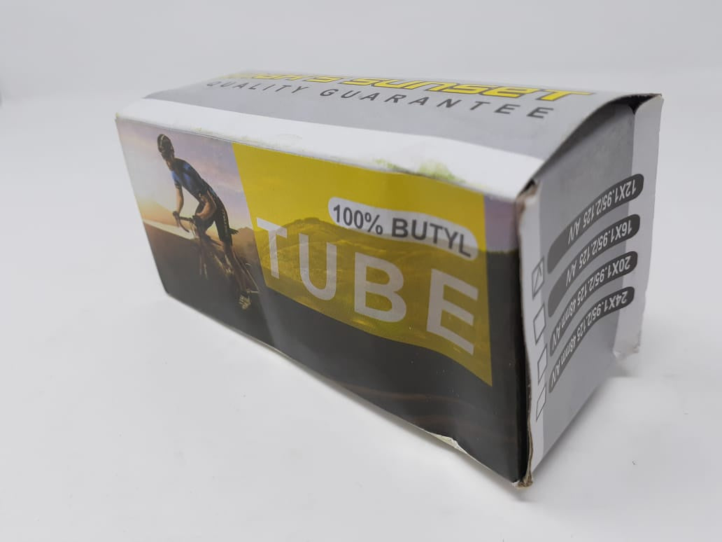 SINGH'S SUNSET Bicycle Tube 12" 12X1.95/2.125 A/V 100% Butyl Singh Sunset