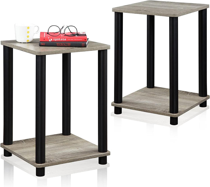 End Table Set 2PCS Small French Oak Furinno 99800GWY