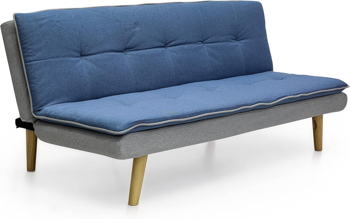 Sofa Bed XL-1550-1 Blue Futon 3-SEATER