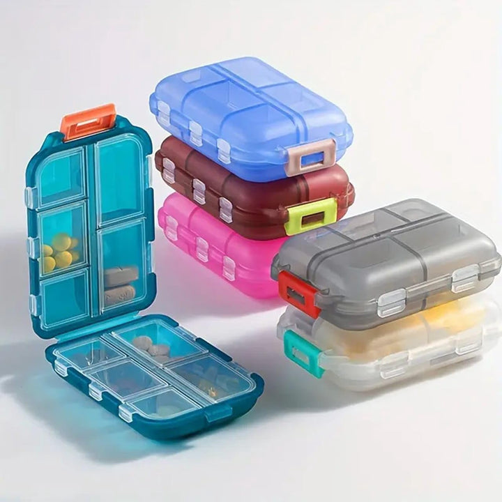 Pill Organizer Box Travel Assorted Colors Sold Each