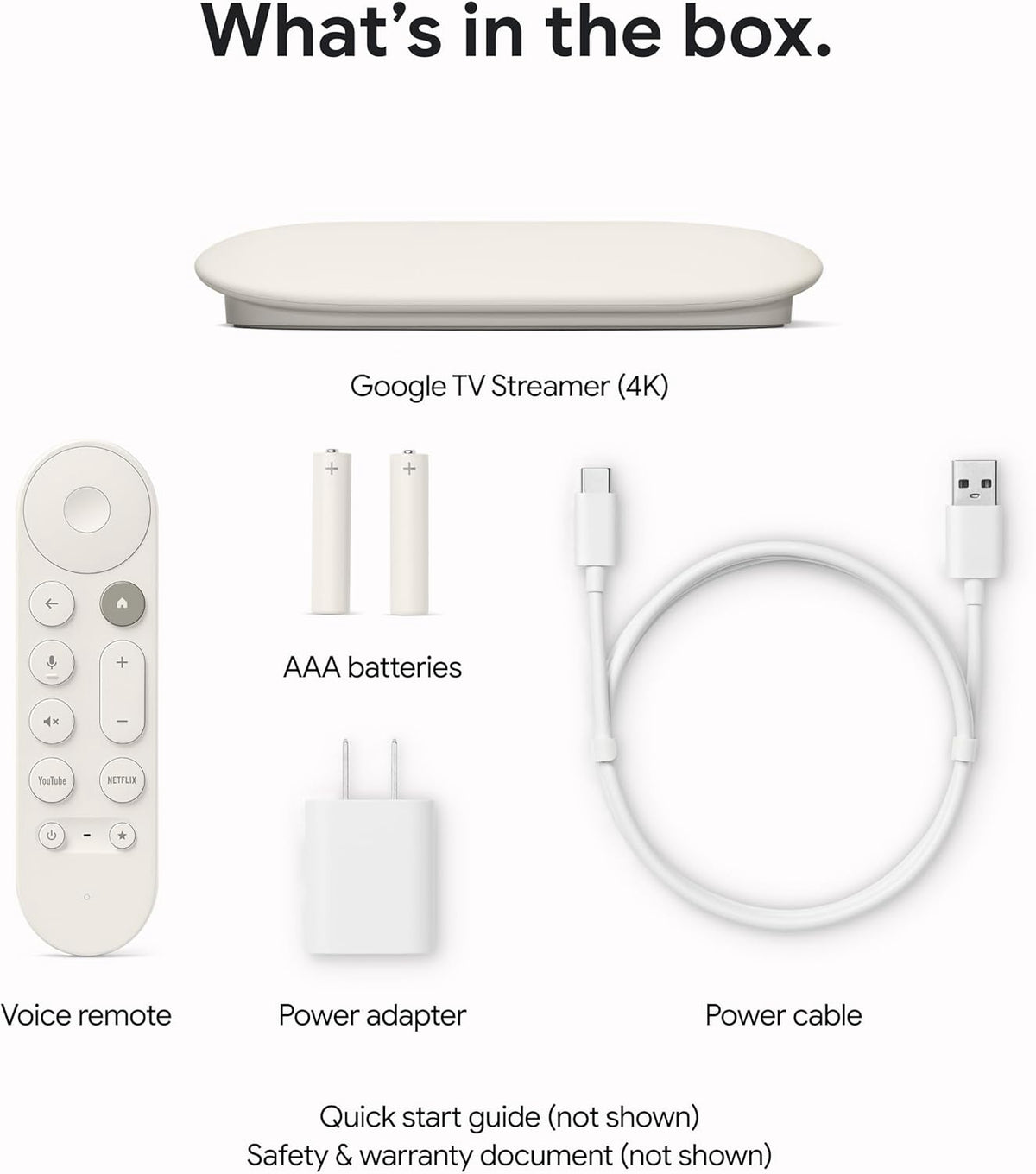 AMAZON TV Media Box Google TV Streamer 4K Chromecast GA05662-US White