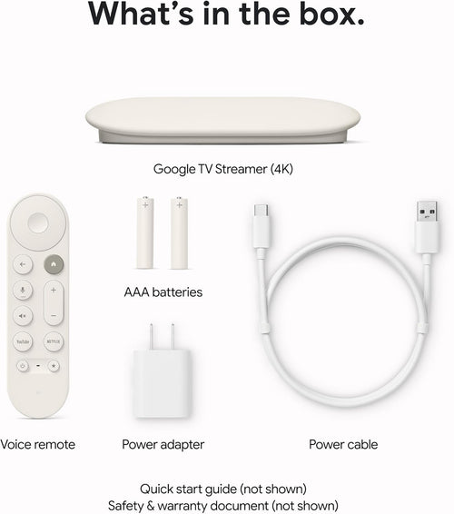 AMAZON TV Media Box Google TV Streamer 4K Chromecast GA05662-US White