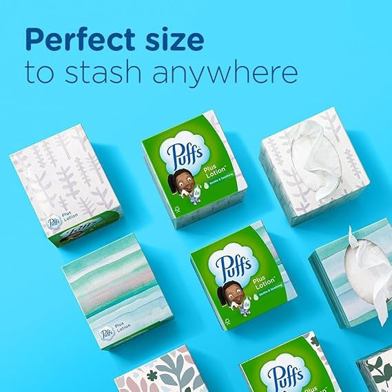 PUFFS Facial Tissue Plus Lotion Box 56