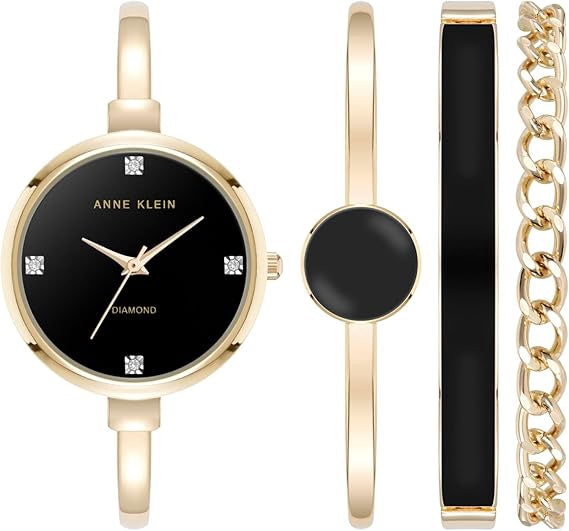 ANNE KLEIN Watch Bangle Set AK-5142BKST