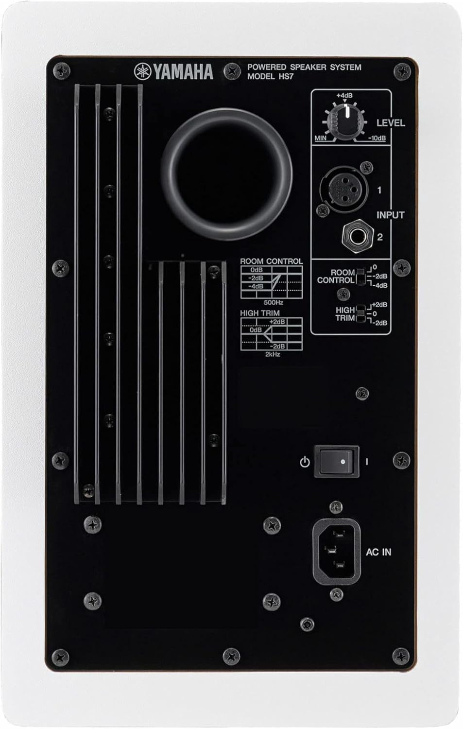 YAMAHA Speaker Box HS7W White Studio Monitor Powered Each
