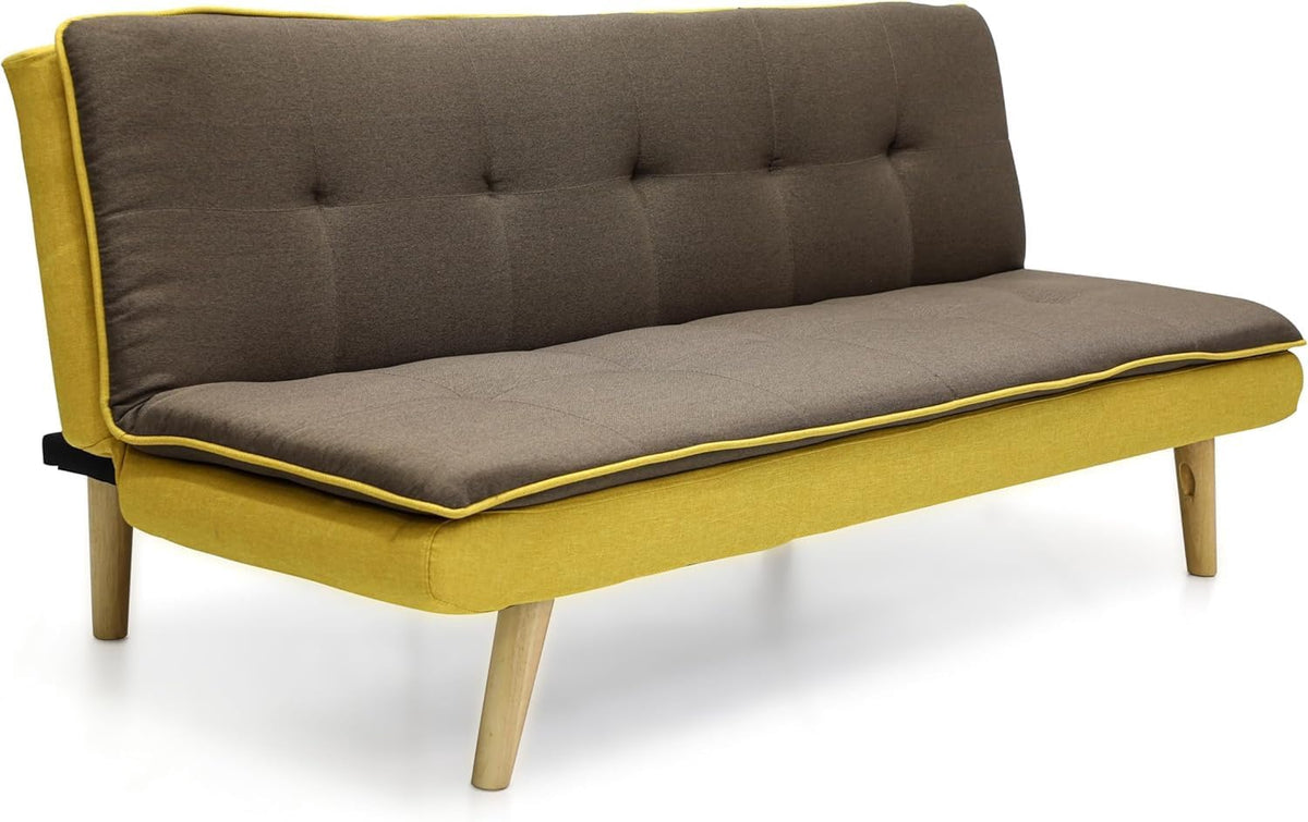Sofa Bed XL-1550-2 Brown Futon 3-SEATER